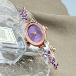 Karin Slide Women’s Wristwatch (Purple) — стильные женские часы с металлическим браслетом и элегантным сиреневым циферблатом