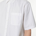 Musinsa Standard Relaxed Washed Poplin Short Sleeve Shirt – White