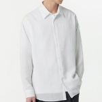 Musinsa Standard Relaxed Linen-Like Shirt – White