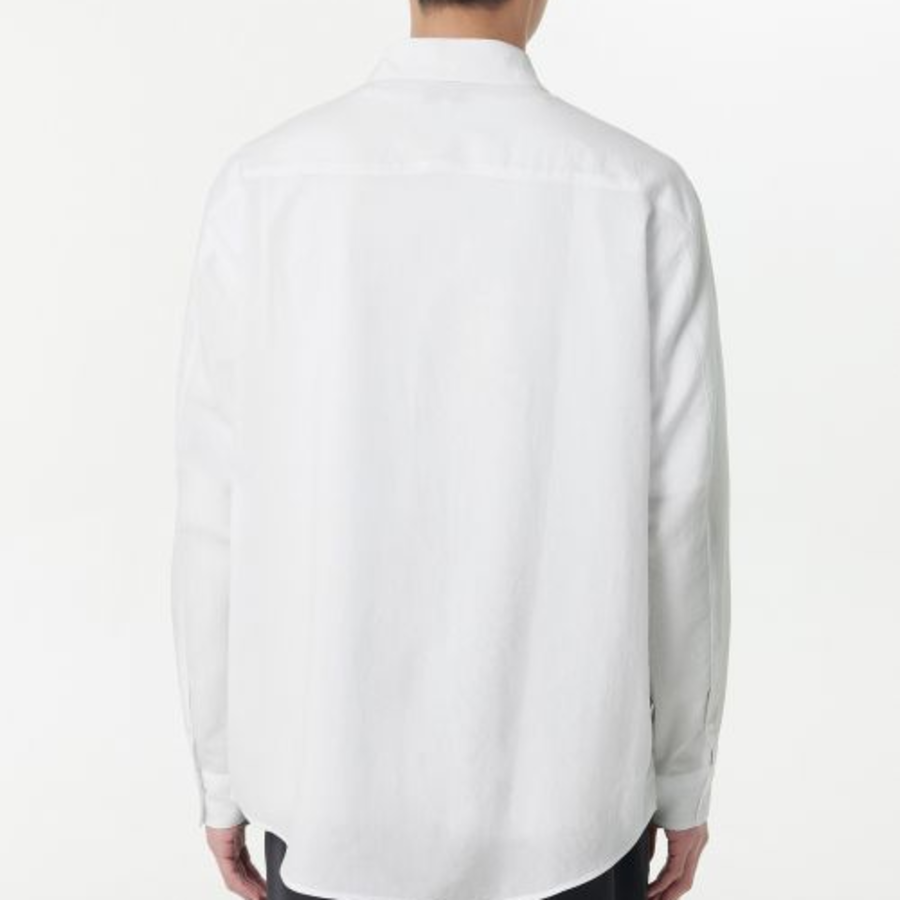 Musinsa Standard Relaxed Linen-Like Shirt – White