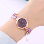 Daisy Slide Women’s Wristwatch (Purple) — женские наручные часы с изящным дизайном и фиалковым оттенком циферблата