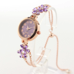 Daisy Slide Women’s Wristwatch (Purple) — женские наручные часы с изящным дизайном и фиалковым оттенком циферблата
