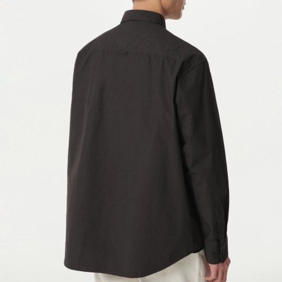 Musinsa Standard Relaxed Washed Poplin Shirt – Gunmetal