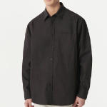 Musinsa Standard Relaxed Washed Poplin Shirt – Gunmetal