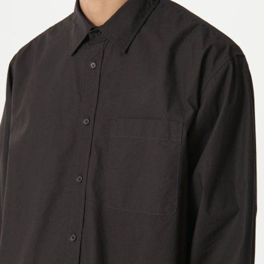 Musinsa Standard Relaxed Washed Poplin Shirt – Gunmetal