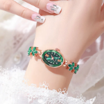 Lilia Women’s Wristwatch (Green) — женские наручные часы с изумрудным циферблатом и изысканным металлическим браслетом