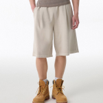 Pigment One-Tuck Bermuda Sweat Pants [Cream]