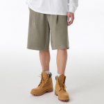 Pigment One-Tuck Bermuda Sweat Pants [Khaki]