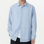 Musinsa Standard Relaxed Linen-Like Shirt – Sky Blue