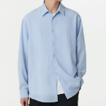 Musinsa Standard Relaxed Linen-Like Shirt – Sky Blue