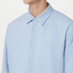Musinsa Standard Relaxed Linen-Like Shirt – Sky Blue