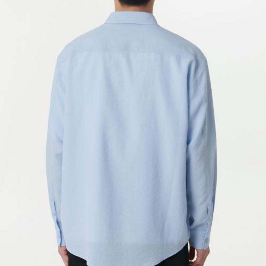 Musinsa Standard Relaxed Linen-Like Shirt – Sky Blue
