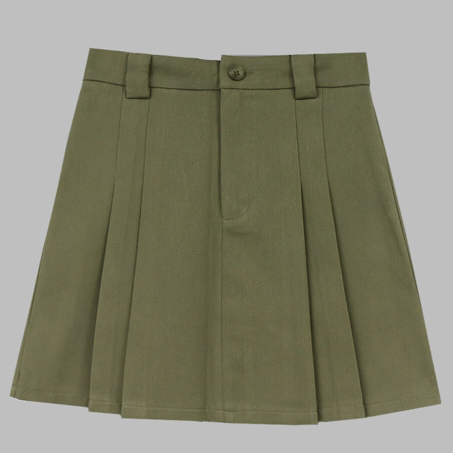 Многослойная мини-юбка-шорты с защипами в стиле old money