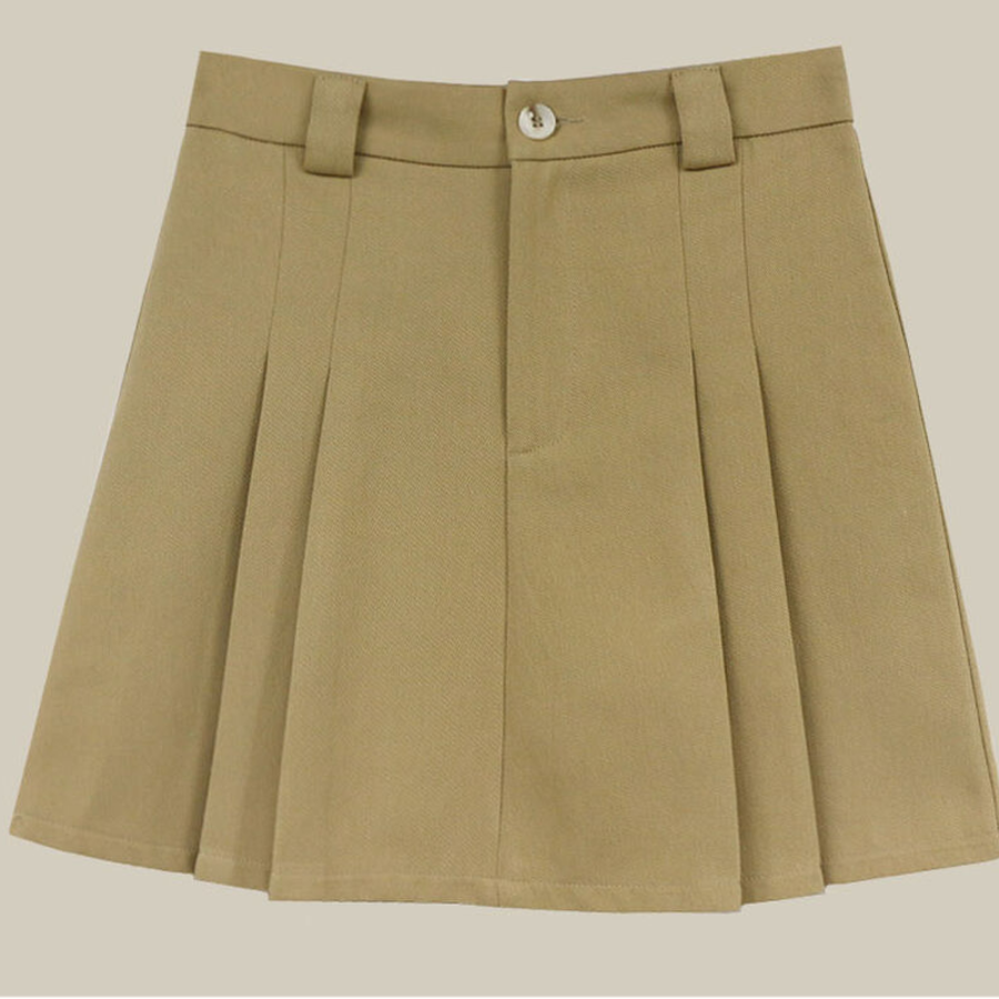 Многослойная мини-юбка-шорты с защипами в стиле old money