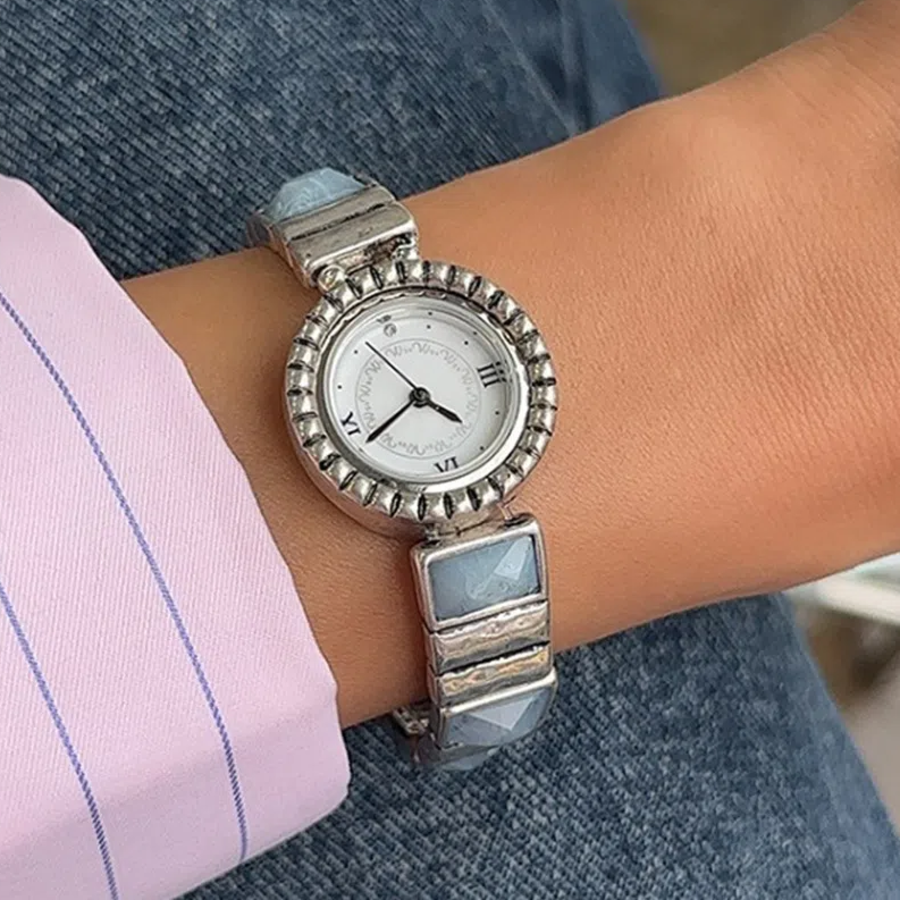 Gold-Tone Silver Antique Vintage Bold Women’s Wristwatch Bracelet — женские наручные часы с браслетом в винтажном стиле в сочетании золотистого и серебристого оттенков