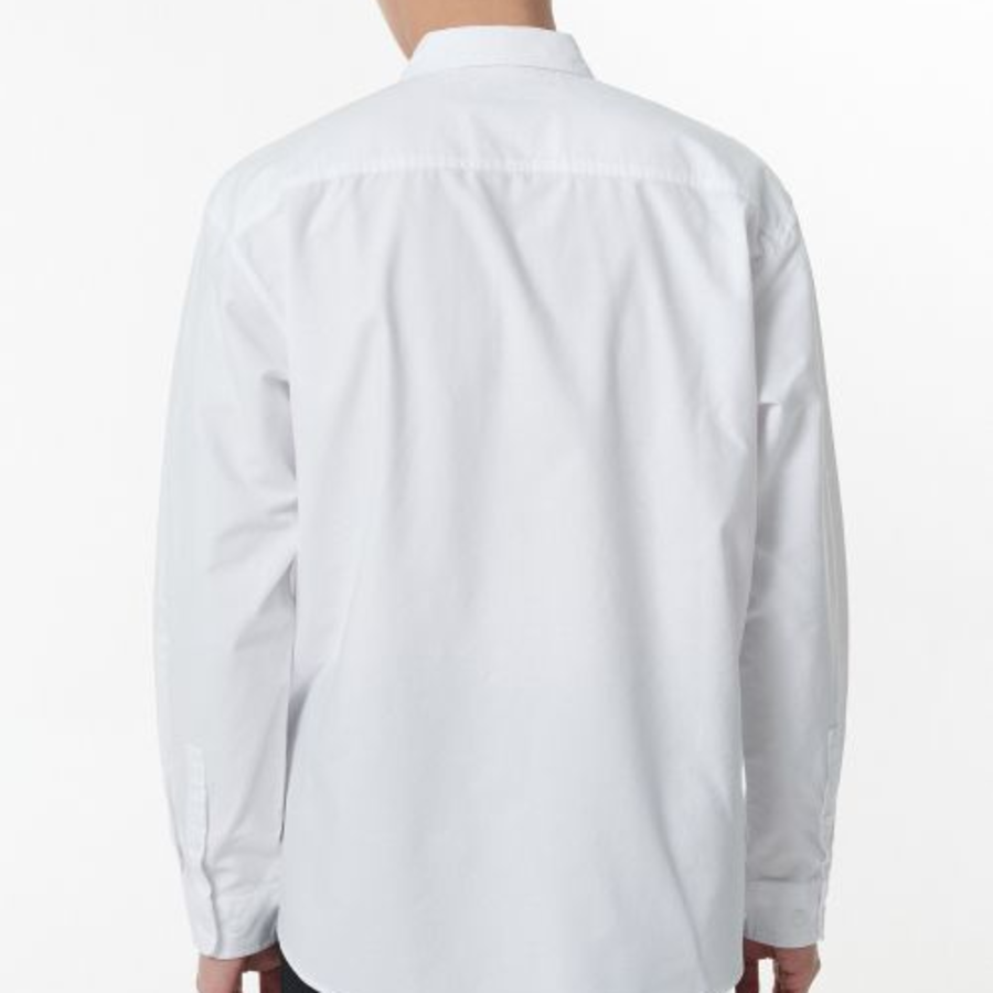 Musinsa Standard Relaxed Fit Oxford Shirt (Non-Pocket) – White