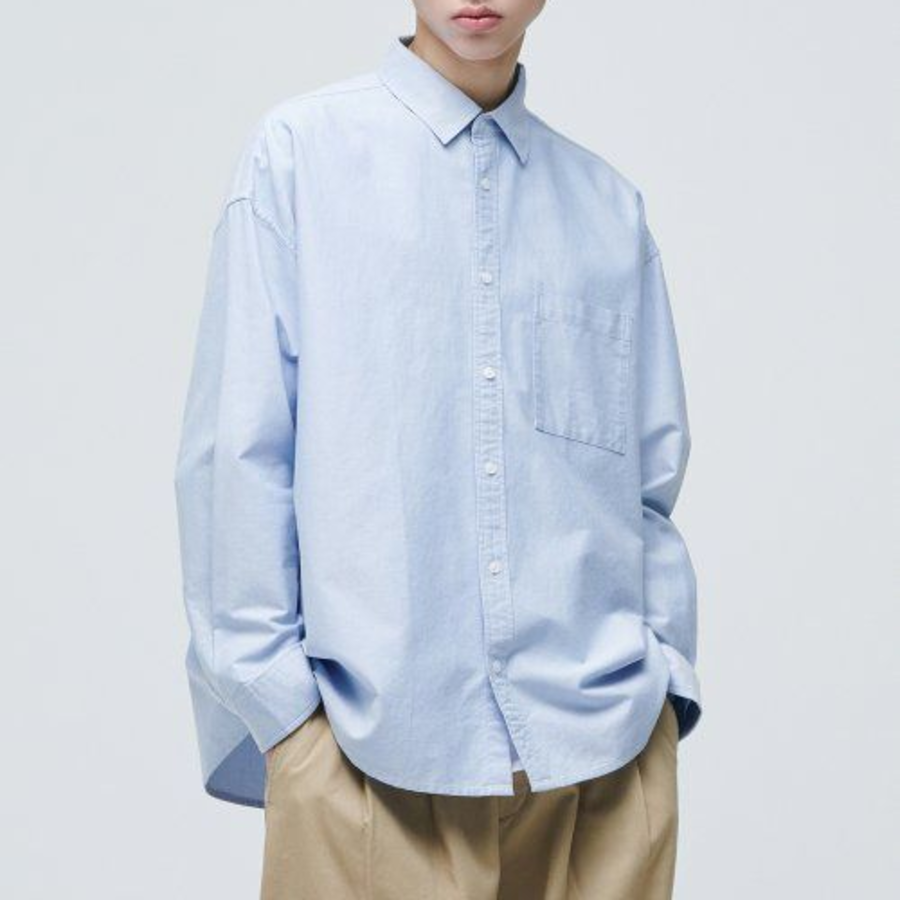Musinsa Standard Oversized Oxford Shirt – Sky Blue