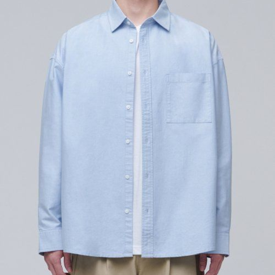 Musinsa Standard Oversized Oxford Shirt – Sky Blue