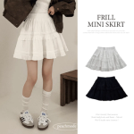 Мини-юбка с воланами и принтом в горох