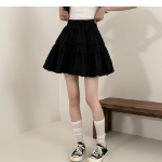 Мини-юбка с воланами и принтом в горох