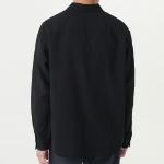 Musinsa Standard Relaxed Linen-Like Tunic Shirt – Black