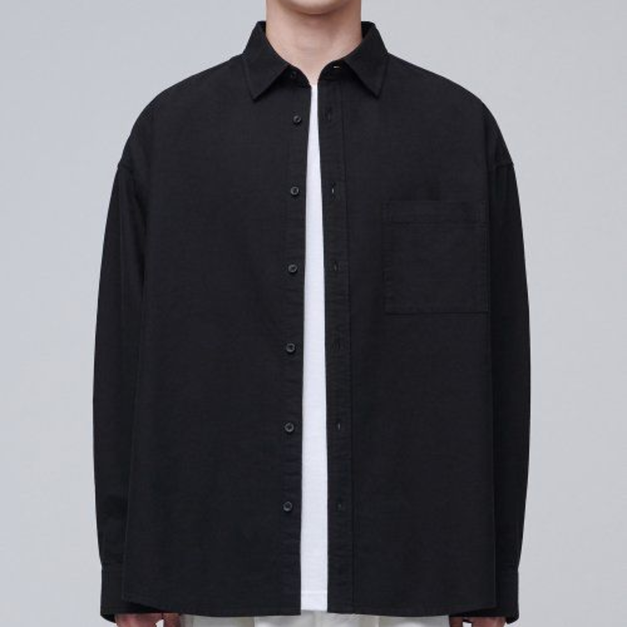 Musinsa Standard Oversized Oxford Shirt – Black
