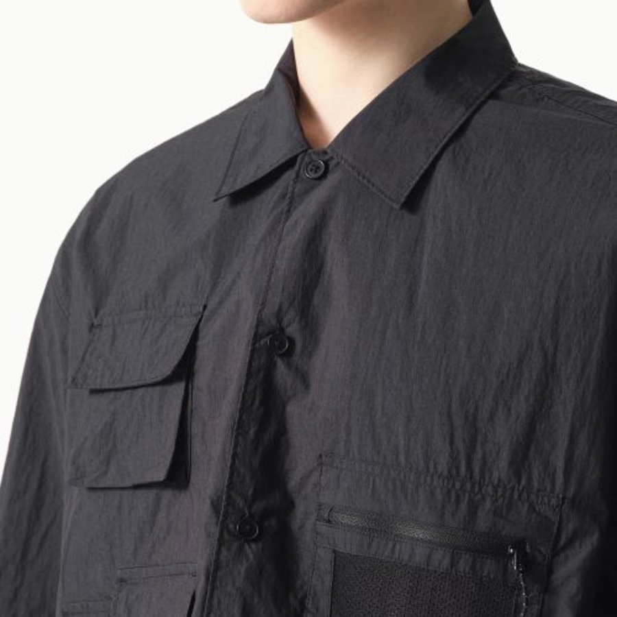 Musinsa Standard City Leisure CN Oversized Multi-Pocket Short Sleeve Shirt – Black