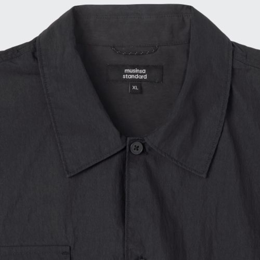 Musinsa Standard City Leisure CN Oversized Multi-Pocket Short Sleeve Shirt – Black