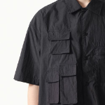 Musinsa Standard City Leisure CN Oversized Multi-Pocket Short Sleeve Shirt – Black