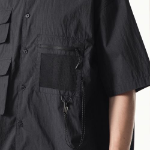 Musinsa Standard City Leisure CN Oversized Multi-Pocket Short Sleeve Shirt – Black