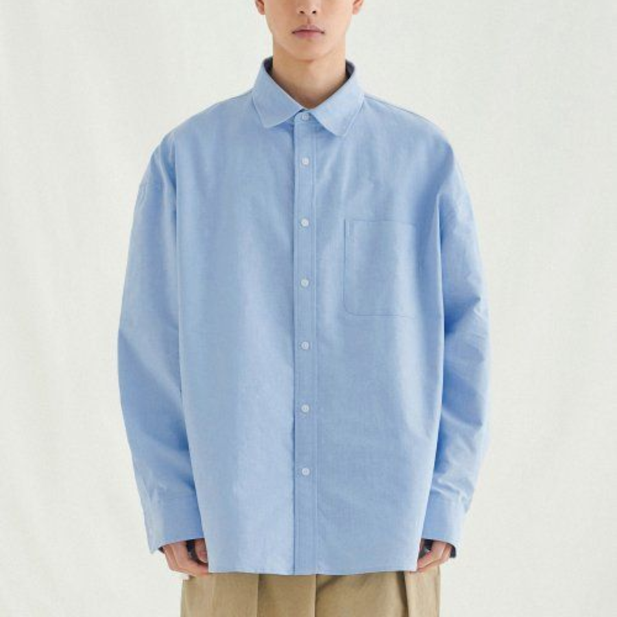 Melange Master Overfit Oxford Shirt – Sky Blue