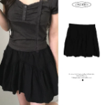 Мини-юбка с воланами и встроенными шортами