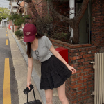 Мини-юбка с воланами и встроенными шортами