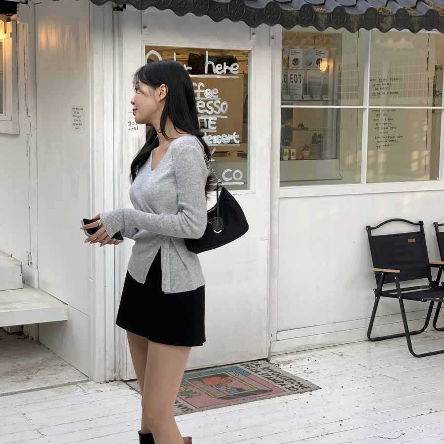 Мини-юбка-шорты с запахом