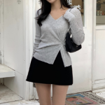 Мини-юбка-шорты с запахом