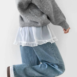 Многослойная полупрозрачная юбка с фестонами и эластичным поясом