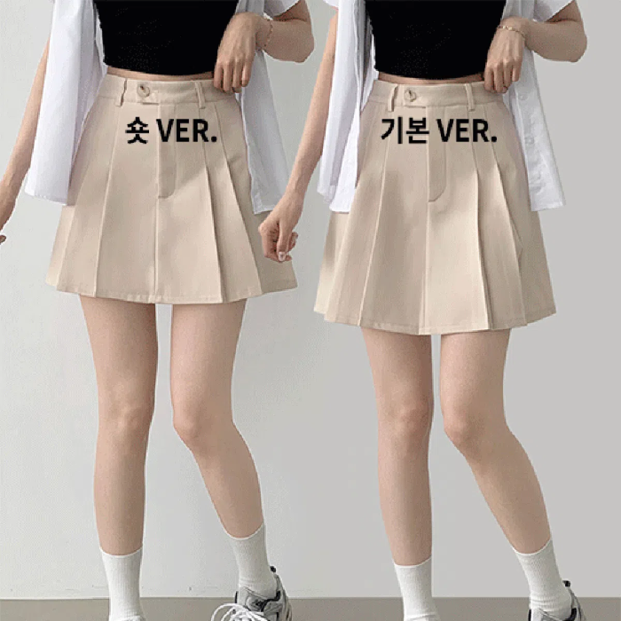 Мини-юбка-шорты А-силуэта с внутренними пуговицами