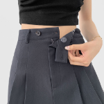 Мини-юбка-шорты А-силуэта с внутренними пуговицами