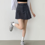 Мини-юбка-шорты А-силуэта с внутренними пуговицами