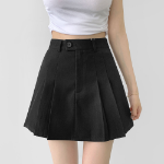 Мини-юбка-шорты А-силуэта с внутренними пуговицами