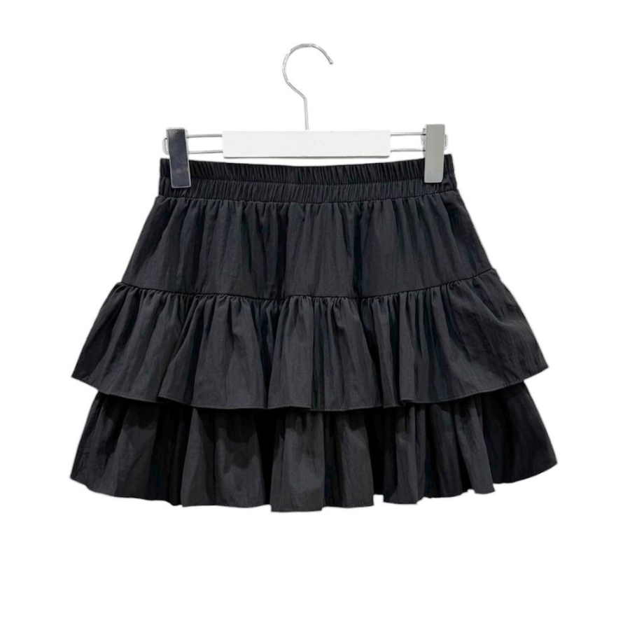 Мини-юбка с фестонами и каскадными воланами