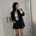 Мини-юбка-шорты в полоску с эластичным поясом