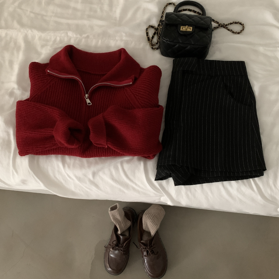 Мини-юбка-шорты в полоску с эластичным поясом