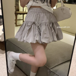 Свободный размер-Серый-Мини юбки