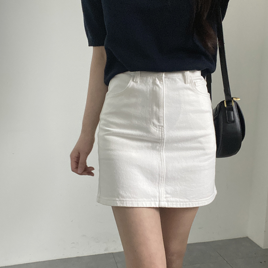 Базовая мини-юбка с высокой посадкой и встроенными шортами