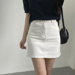 Базовая мини-юбка с высокой посадкой и встроенными шортами