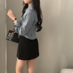 Мини-юбка с запахом A-силуэта