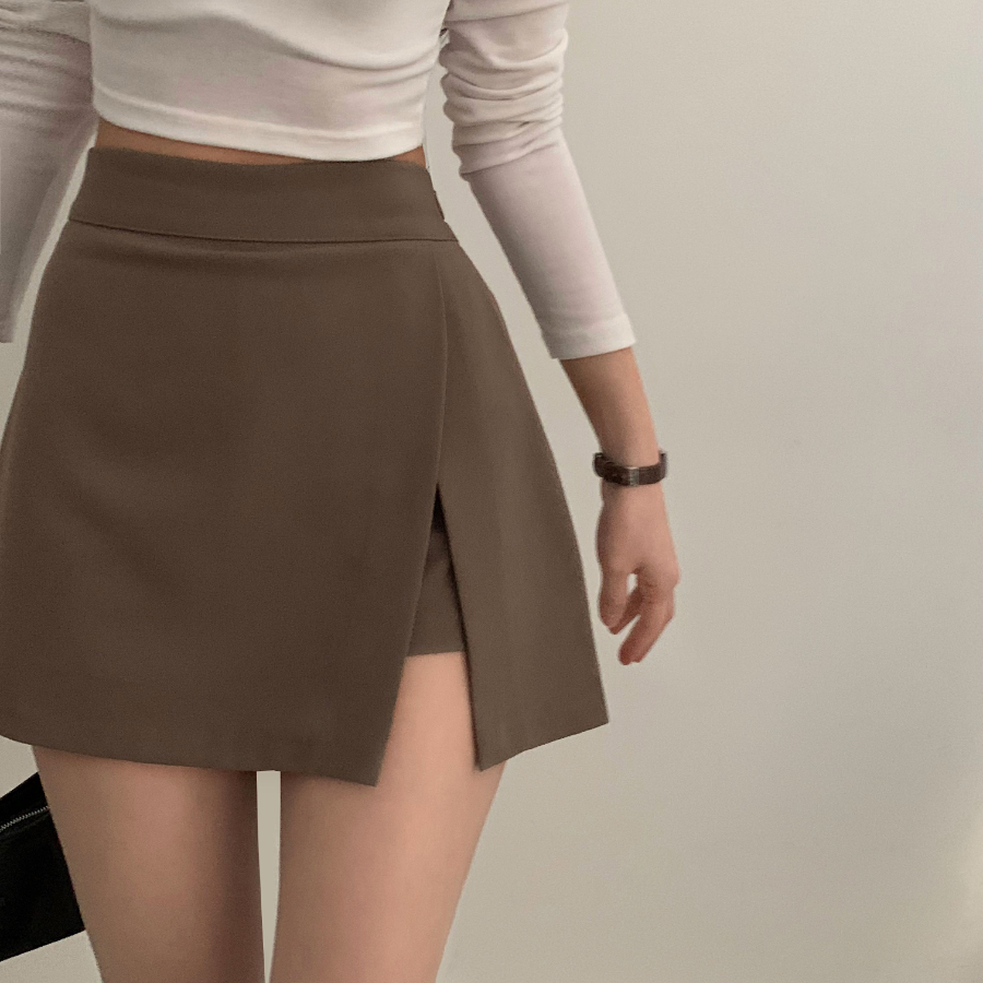 Мини-юбка с запахом A-силуэта