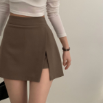 Мини-юбка с запахом A-силуэта