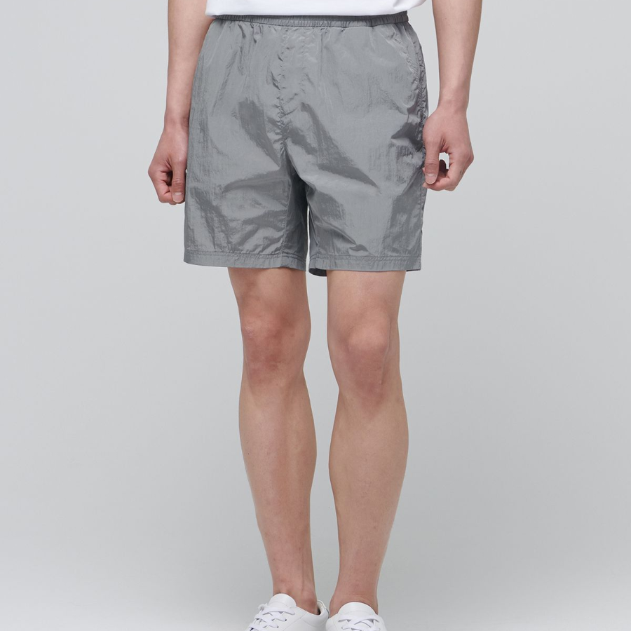 Bright Nylon Easy Shorts_6.5 Inch [Light Grey]